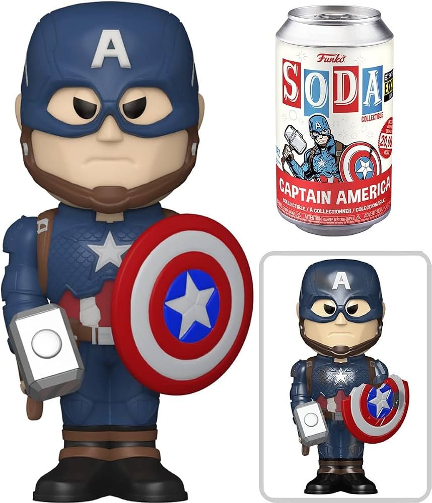 Amazon.com: Avengers: Endgame Captain America Vinyl Soda Figure